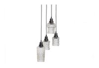 BePureHome Hanglamp Multiple Glas, 4-lamps - Zwart