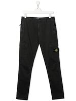 Stone Island Junior pantalon droit à poches à logo - Gris - thumbnail