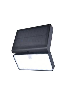 Lutec TUDA 6935501330 Wandlamp op zonne-energie met bewegingsmelder LED 8.5 W Zwart