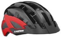 Lazer fietshelm Compact Deluxe unisex zwart/rood