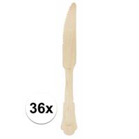 Houten messen set klassiek 36 stuks   -