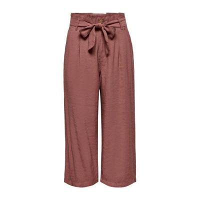 ONLY cropped high waist wide leg culotte ONLAMINTA-ARIS roodbruin ONLY cropped high waist wide leg culotte ONLAMINTA-ARIS roodbruin