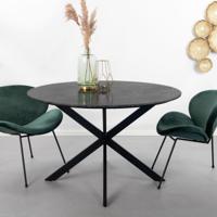 Sohome Ronde Eettafel 'Jula' 120cm, Zwart Marmer