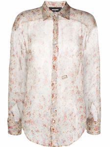 DSQUARED2 chemise en soie à fleurs - Tons neutres