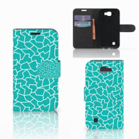 LG K4 Hoesje Cracks Blue