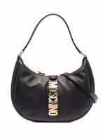 Moschino sac porté épaule à plaque logo - Noir