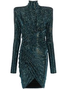 Alexandre Vauthier robe à ornements en cristal - Bleu