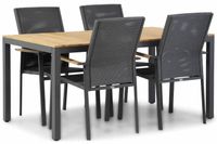 Presto Ricadi teak/Mazzarino 160 cm dining tuinset 5-delig - thumbnail