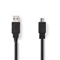 USB 2.0-Kabel | A Male - Micro-B Male | 2,0 m | Zwart [CCGB60500BK20] - thumbnail