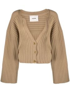 AERON cardigan crop - Marron