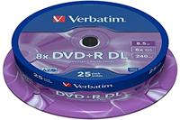 Verbatim DVD+R Double Layer 8x Matt Silver 25pk Spindle 8.5GB DVD+R DL