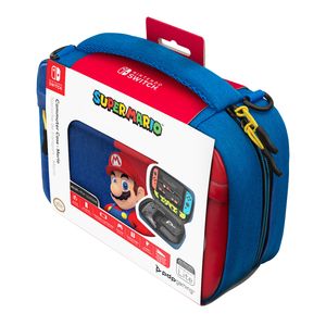 PDP Commuter: Power Pose Mario Hardshell-doos Nintendo Blauw, Rood