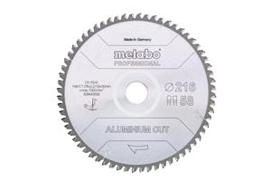 Metabo ALUMINIUM CUT PROFESSIONAL 628443000 Cirkelzaagblad 216 x 30 x 1.8 mm Aantal tanden: 58 1 stuk(s)