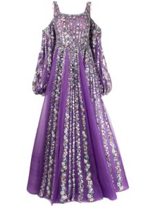 Saiid Kobeisy robe à épaules dénudées - Violet