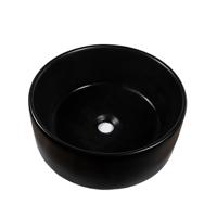 Waskom Opbouw Rond 40x40x15cm Mat Zwart