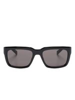 Saint Laurent Eyewear lunettes de soleil rectangulaires à logo - Noir