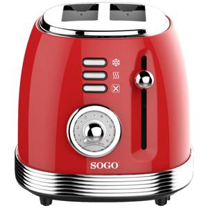 SOGO Human Technology Broodrooster Controlelampje, Toastfunctie Rood (metallic)