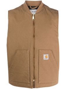 Carhartt WIP gilet zippé à patch logo - Marron