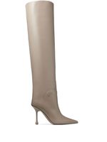 Jimmy Choo bottes Cycas 95 mm en cuir - Tons neutres