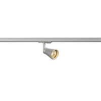 SLV 1-fasesysteem armatuur AVO/spot, led spot, plafondspot, plafondarmatuur, railsysteem, binnenverlichting / GU10 50W grijs