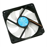 Cooltek Silent Fan 120 PC-ventilator Zwart, Wit (b x h x d) 120 x 25 x 120 mm