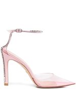 Stuart Weitzman escarpins pointus à ornements en cristal - Rose