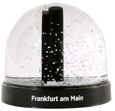 sneeuwbol City Icons Frankfurt 8,7 x 8 cm glas zwart sneeuwbol City Icons Frankfurt 8,7 x 8 cm glas zwart