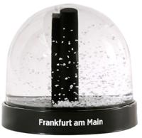 sneeuwbol City Icons Frankfurt 8,7 x 8 cm glas zwart