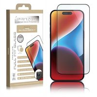 iPhone 15 Panzer Premium Full-Fit Glazen Screenprotector - Zwart