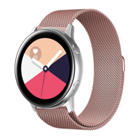 Bandje geschikt voor Samsung Galaxy Watch 40/41/42/44/45/46MM - Geschikt voor Samsung Galaxy Watch 1/2/3/4/5/6/Classic Watch 4/Watch 5 Pro/Watch 6 Classic/Watch Active/Watch Active 2 - Maat One Size - Horlogebandje - Milanees - Roze