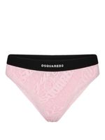 DSQUARED2 culotte en dentelle à logo brodé - Rose