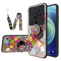 Geruit Patroon Xiaomi 12S Ultra Hybride Hoesje - Kleurrijke Mandala - thumbnail