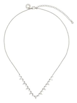 Kenneth Jay Lane Halsketting verfraaid met kristallen - Zilver