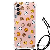 Doorzichtige Silicone Hoesje voor Samsung Galaxy S21 FE Dieren Emojis - thumbnail