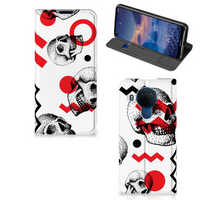 Mobiel BookCase Nokia 5.4 Skull Red