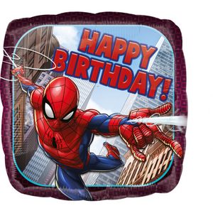 Spiderman Folieballon &apos;Happy Birthday&apos; 43cm