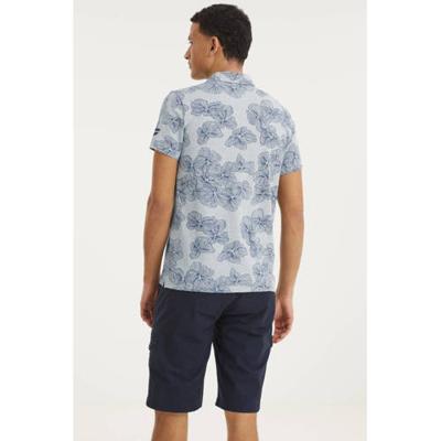 PME Legend regular fit polo met all over print blauw PME Legend regular fit polo met all over print blauw