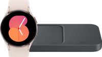 Samsung Galaxy Watch5 4G Rosegoud 40mm + Duo Draadloze Oplader 15W