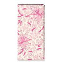 Samsung Galaxy A21s Smart Cover Pink Flowers - thumbnail