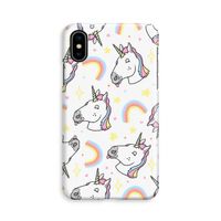 Rainbow Unicorn: iPhone X Volledig Geprint Hoesje