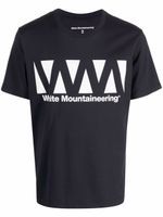 White Mountaineering t-shirt à logo imprimé - Bleu