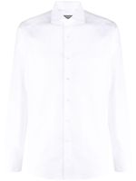 Canali chemise en coton à manches longues - Blanc