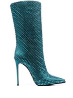 Le Silla bottines Gilda 120 mm à ornements en cristal - Bleu