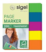 SIGEL HN615 markeerstiften, 200 mini-strips in het formaat 12 x 50 mm, 5 kleuren
