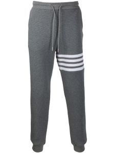 Thom Browne pantalon de jogging en maille gaufrée à 4 bandes - Gris