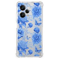 Case voor Xiaomi Redmi Note 12 Pro Plus Flowers Blue - thumbnail