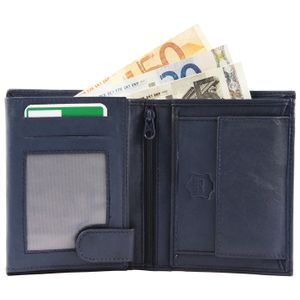 Excellanc heren portemonnee leer Billfold Blauw