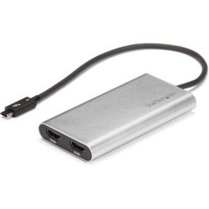 StarTech.com Thunderbolt 3 naar 2x HDMI adapter 4K 60Hz Mac en Windows compatibel