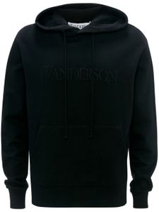 JW Anderson hoodie en coton à logo brodé - Noir