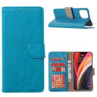 iPhone 12 Pro Max Walletcase Turquoise met Standaard